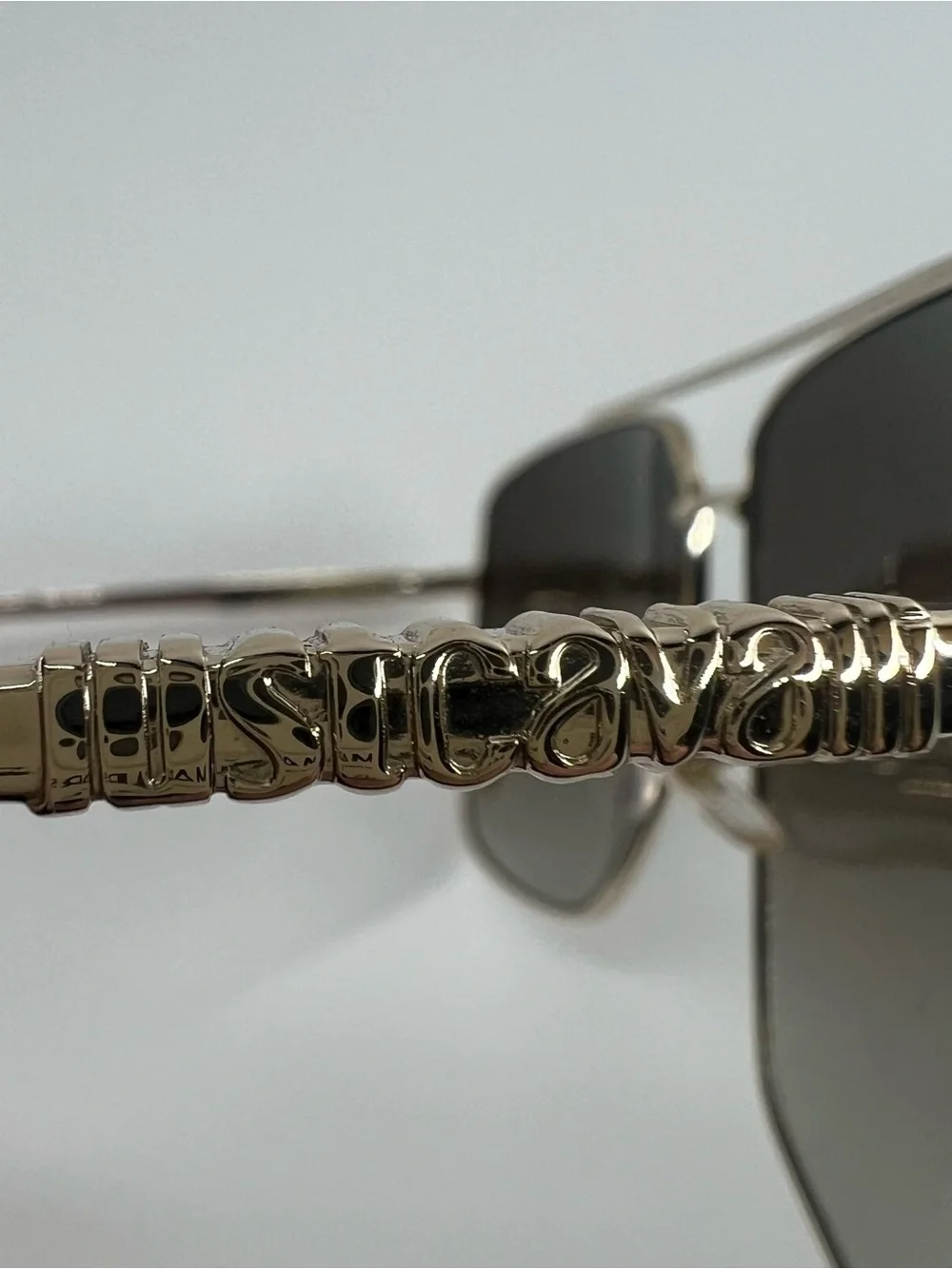 Just Cavalli Gold Metal Sunglasses with Gradient Brown Lenses